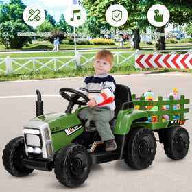 Costzon ride-on tractor detachable trailer for carrying small toys or snacks