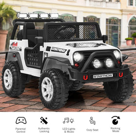 Costzon ride-on truck 12V battery with charging indicators