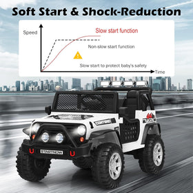 Costzon ride-on truck LED lights and horn for realistic play