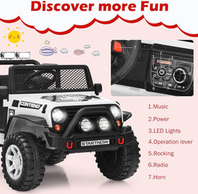 Costzon ride-on truck open doors design for easy kid entry