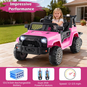 Costzon ride-on truck pink remote control for parental supervision