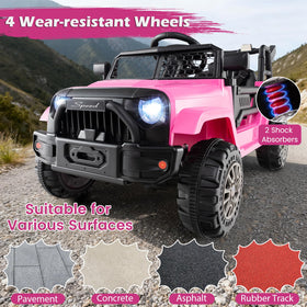 Costzon ride-on truck pink rugged wheels for smooth rides
