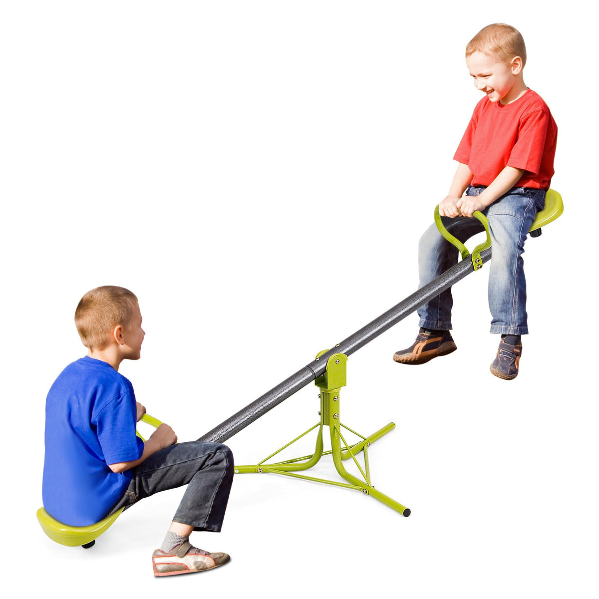 Costzon teeter-totter outdoor-rotation highlights 360-degree play
