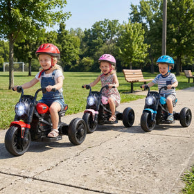Costzon blue-black side view with easy controls for beginner riders indoors or outdoors