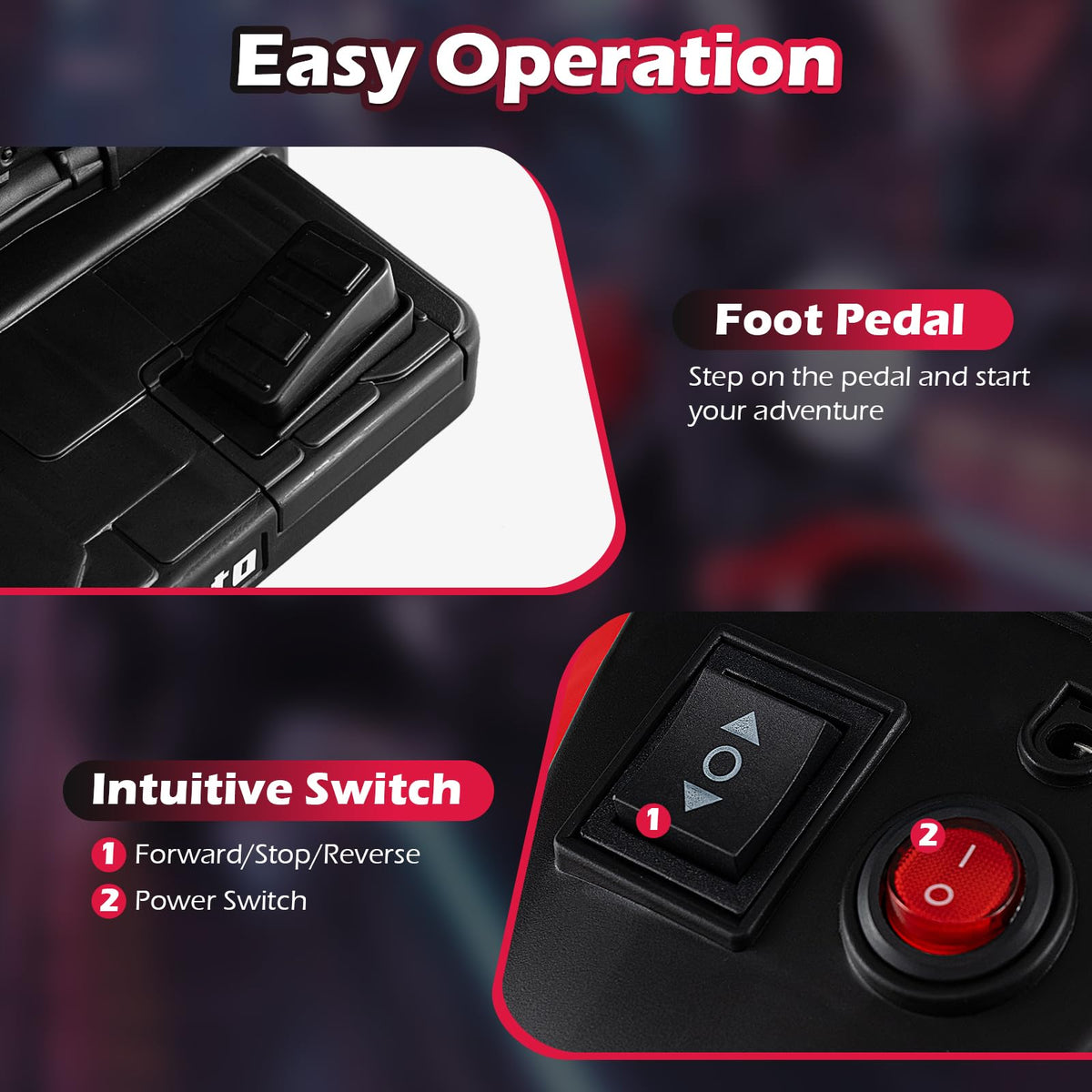 Costzon red-black LED headlight close-up highlighting night riding realism and safety