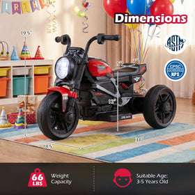 Costzon-toddler-motorcycle USB port and battery display enable playlists