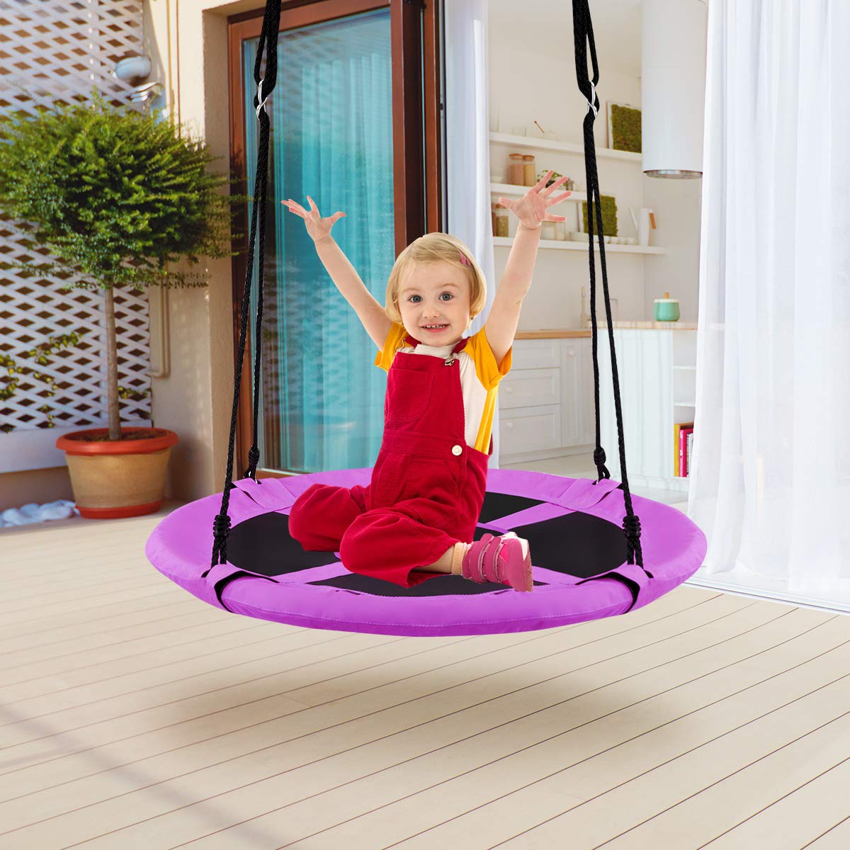 Costzon tree swing 900D waterproof-oxford-cloth resists weather.