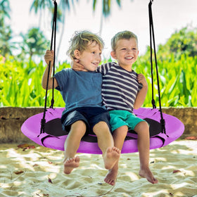 Costzon tree swing robust steel frame supports multiple children safely.