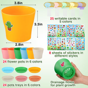 Cosweet beige resin garden pots with neutral tones and labeling-friendly surface