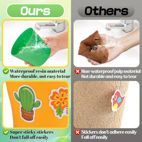 Cosweet magenta resin garden pots with strong sticker adhesion for decorating