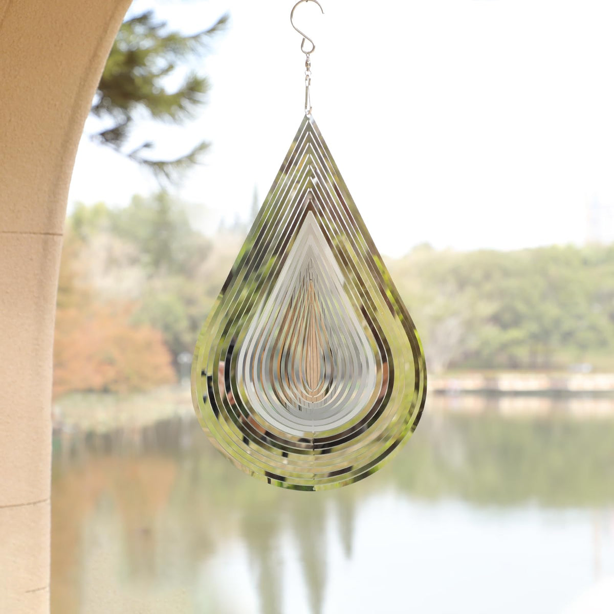 CosyCorner wind spinner stainless steel construction resists rust.