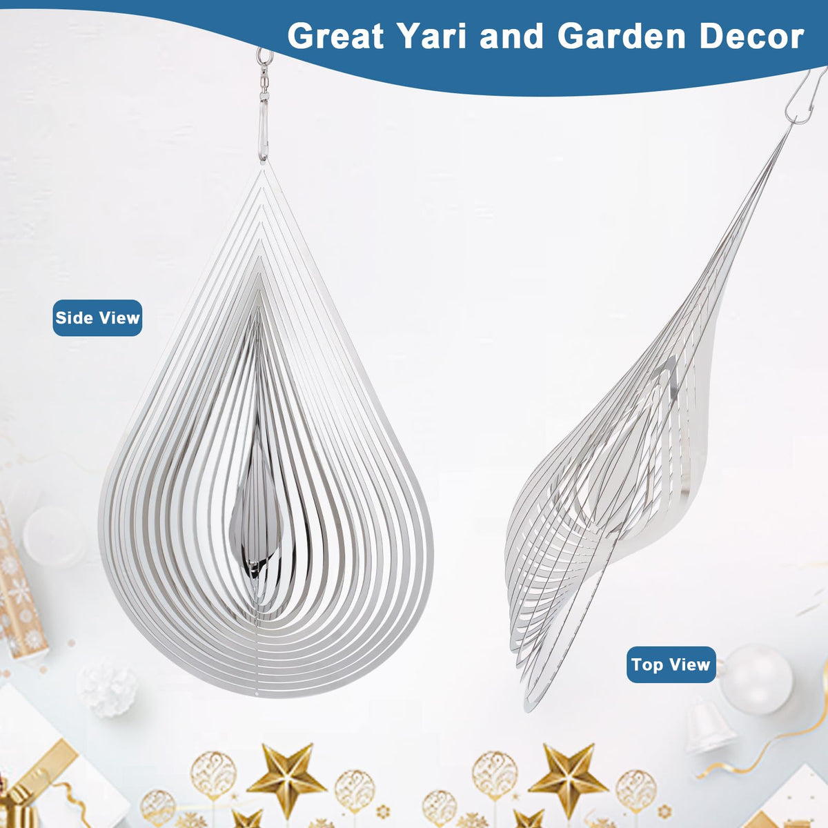 CosyCorner wind spinner water-drop detail highlighting sleek design.