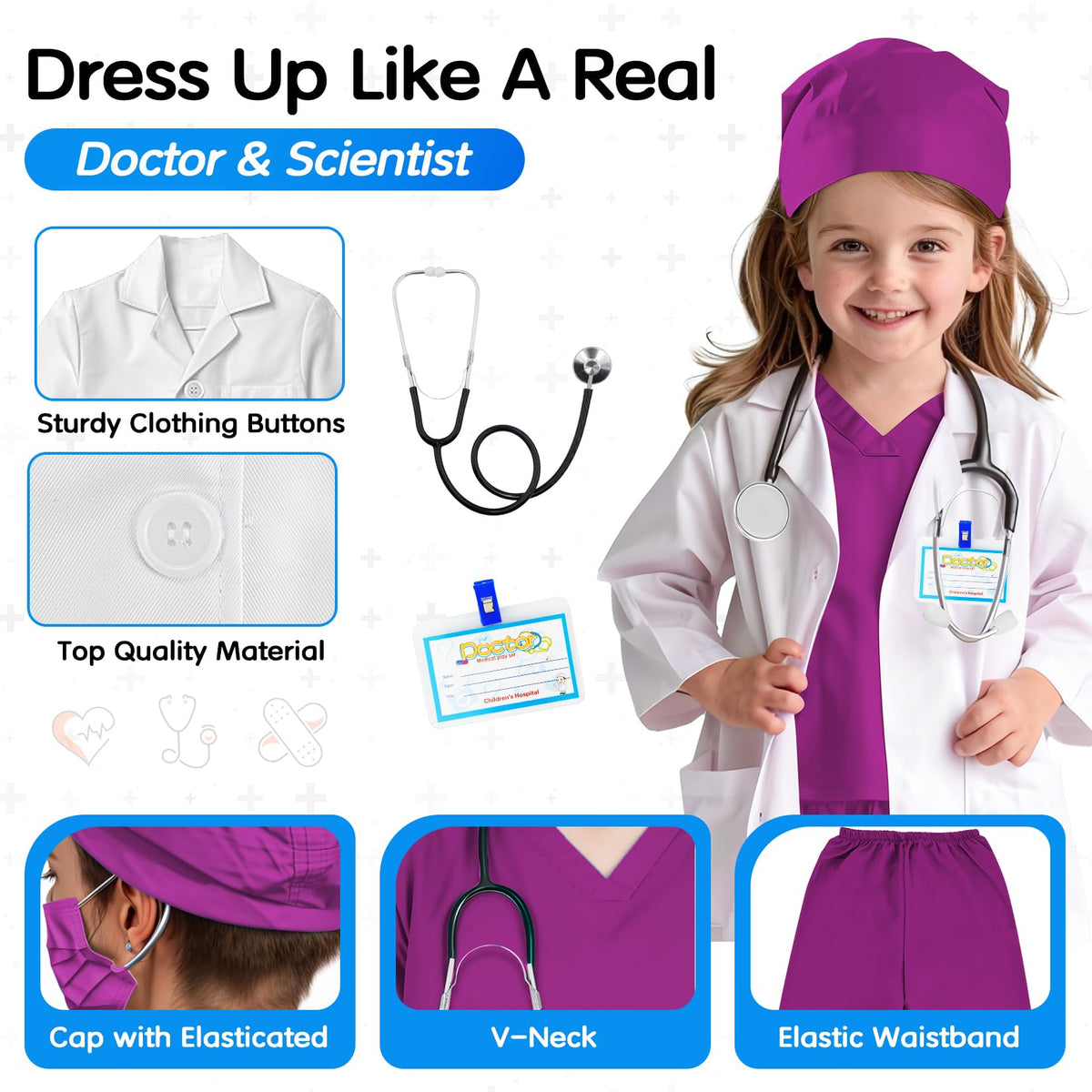 COTATERO Doctor Scrubs top with dolman sleeves for comfortable movement