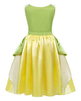 COTRIO Green Fairy Tale dress showing sleeveless design for easy dressing