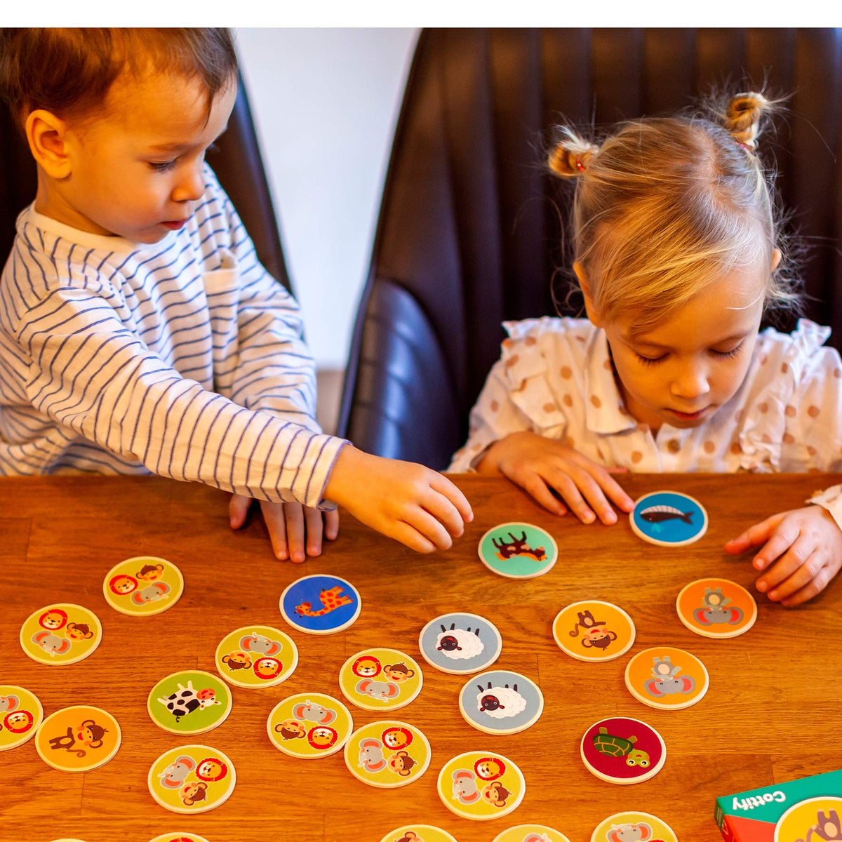 Cottify 2.2-inch diameter cards fit toddler hands for comfortable handling.