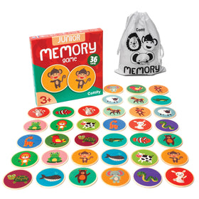 Cottify Montessori matching game: 36 wooden cards for engaging early memory skills.
