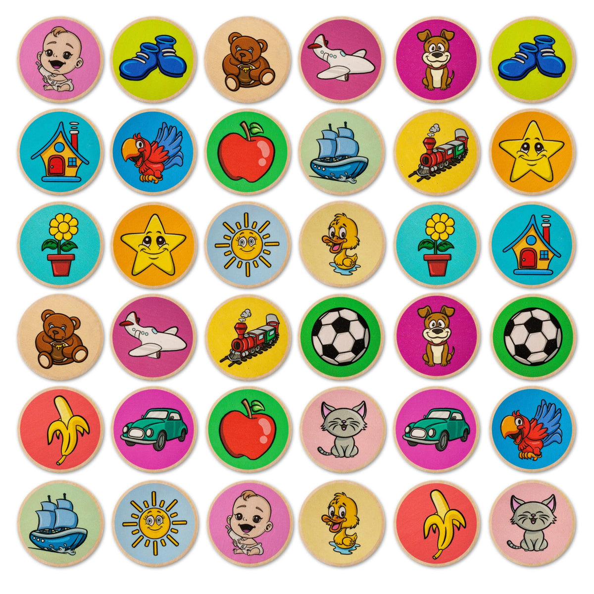 Cottify memory game carry bag keeps pieces organized for on-the-go play.