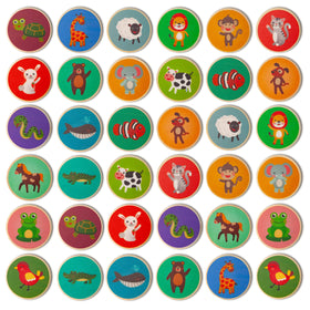 Cottify wooden memory cards: 18 pairs designed for durable toddler play.