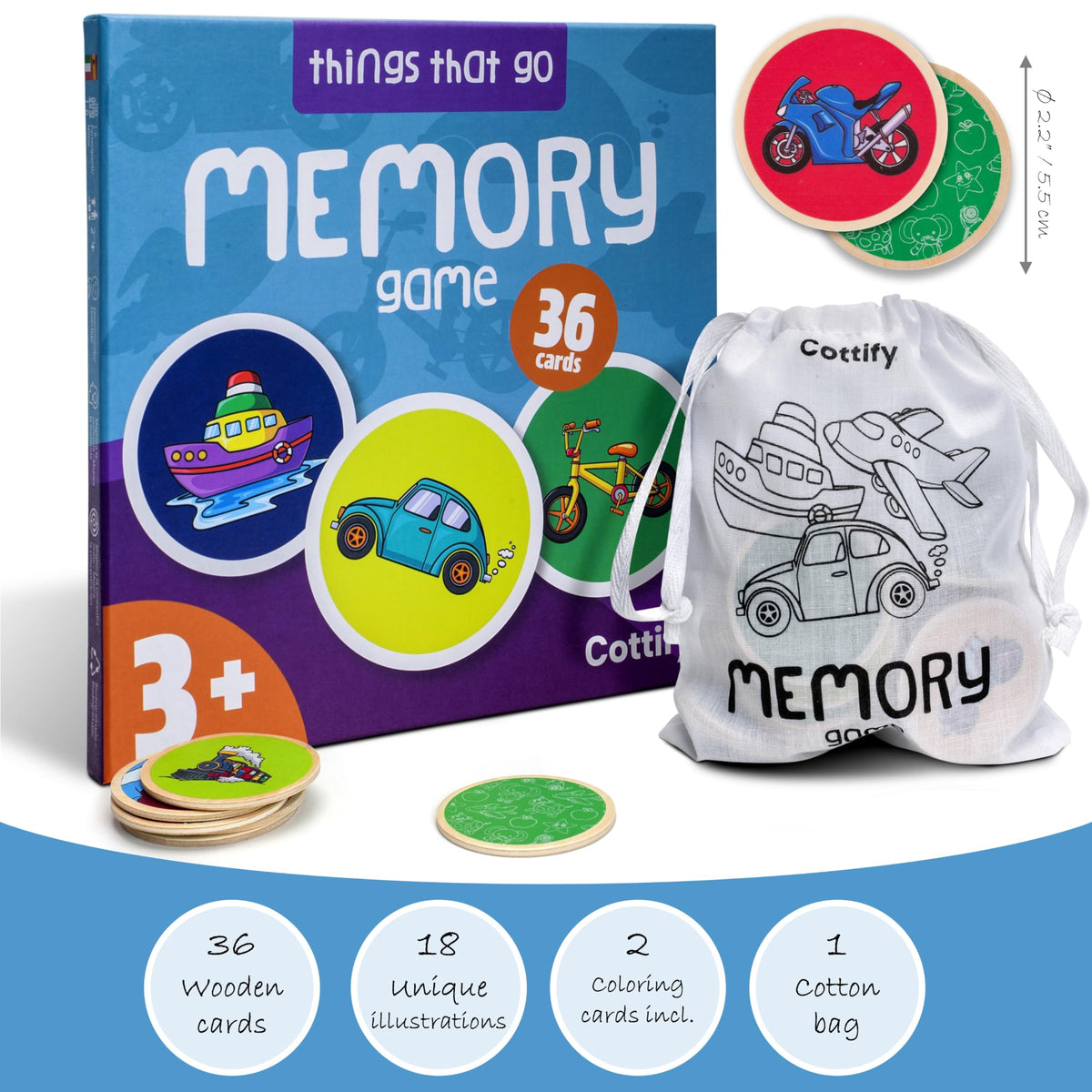Cottify wooden round cards with Montessori-inspired design for focused play.