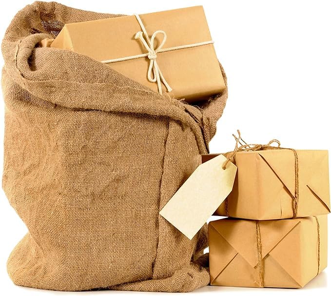 Cotton Craft natural jute burlap texture adds rustic charm.