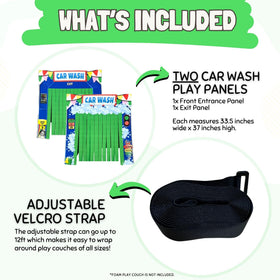 Couch Swag Play Panel adjustable Velcro strap helps easy setup