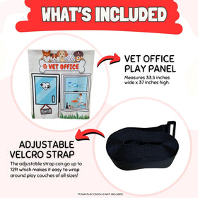 Couch Swag Vet Office panel offers easy setup in seconds.