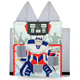 Couch Swag Hockey Play Panel with goal target for active kids' play.