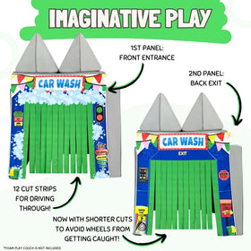 Couch Swag Play Panel Car Wash vacuum station close-up for interactive setup