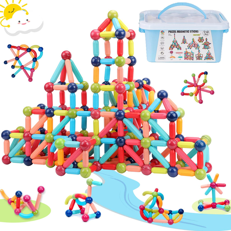 COUOMOXA magnetic building blocks castle creation fuels imaginative STEM play.