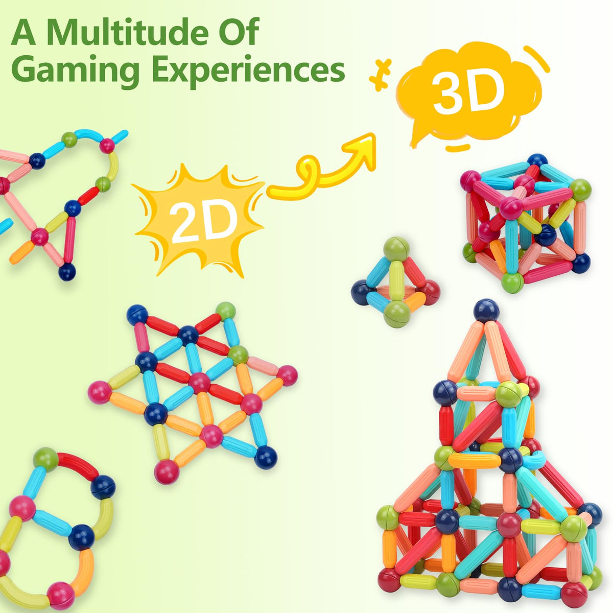 COUOMOXA patterns-to-3D build with flowers and stars promotes creativity