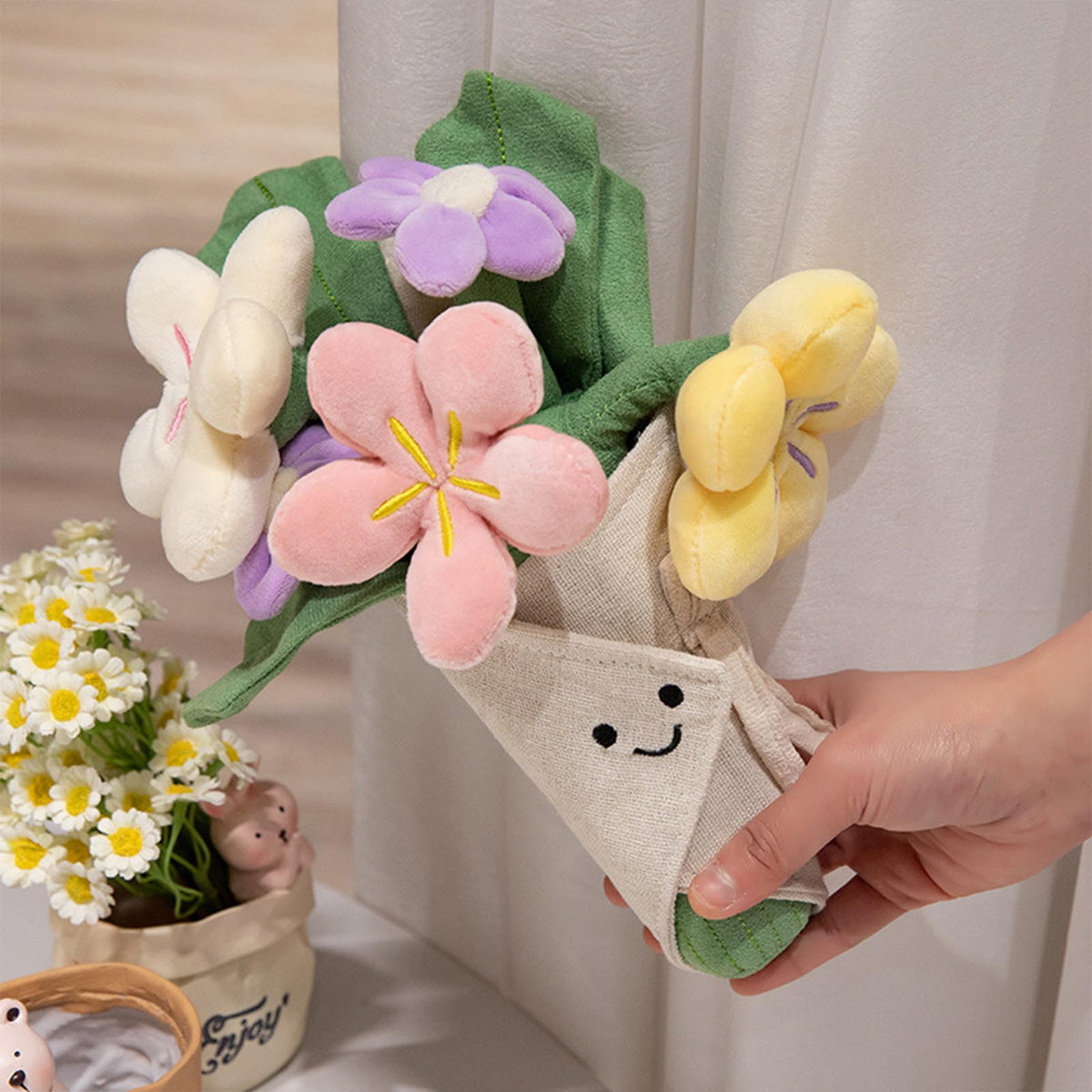 Courtco flower plush care and cleaning guidance