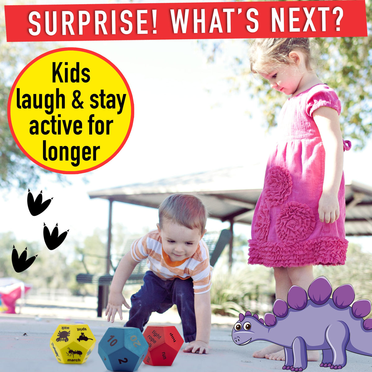 Covelico Exercise Dice in classroom-recess setup encourages group movement.