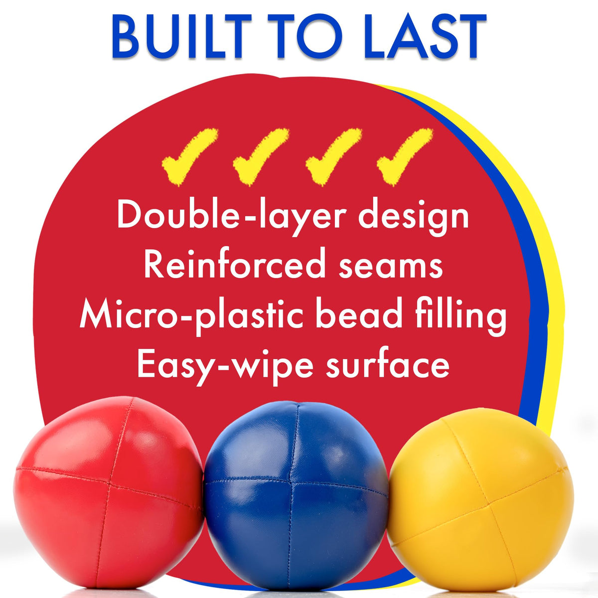 Covelico balls use no-bounce bean bags for steadier drops.