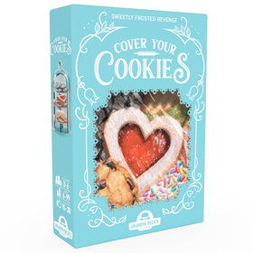 Cover Your Cookies box front showing vibrant cookies artwork to entice families