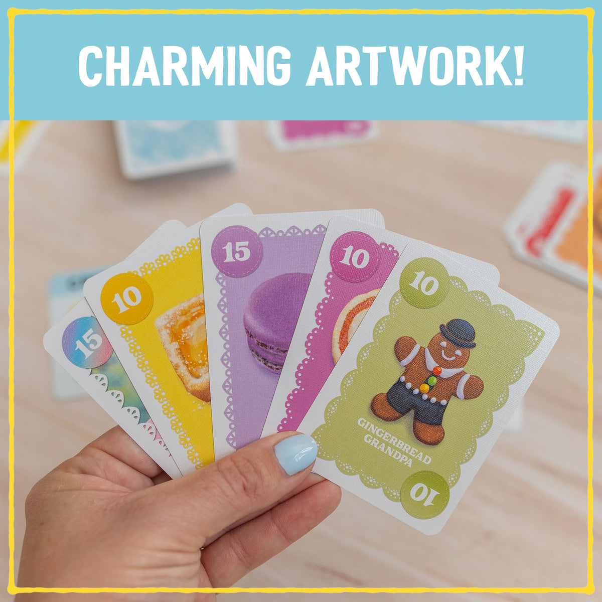 Cover Your Cookies stack of cards demonstrates stacking challenge