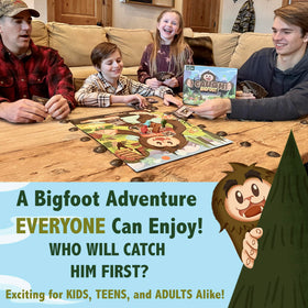 Covered Wagon Games I Caught Bigfoot game board close-up