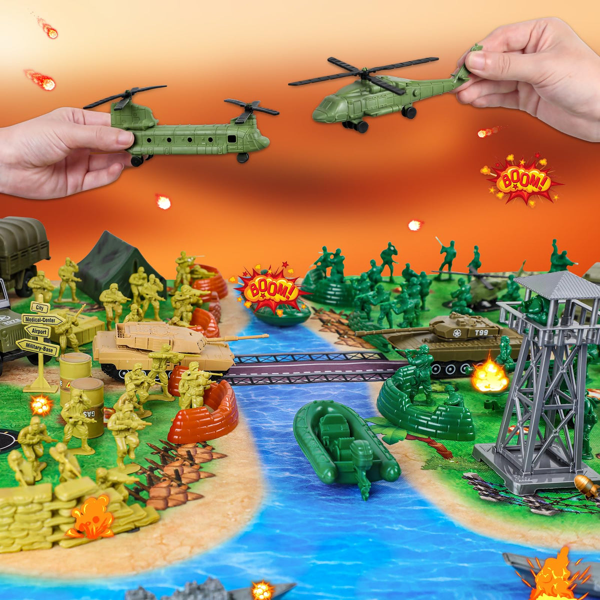 Covsen Army Helicopters and Aircraft add aerial assault play.