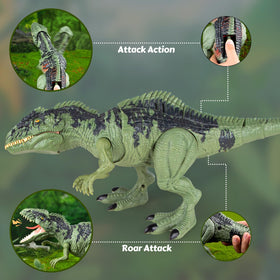 Covsen Giganotosaurus toy roaring sound fuels imagination during adventures.