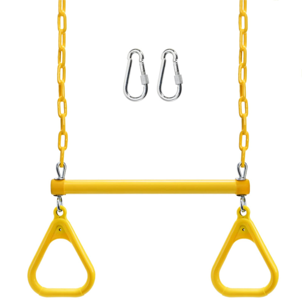 Covzoe trapeze bar assembly showing sturdy, versatile grip options for home workouts.