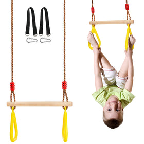 Covzoe Trapeze Bar family-fun-setup invites kids to explore balance and dexterity together.