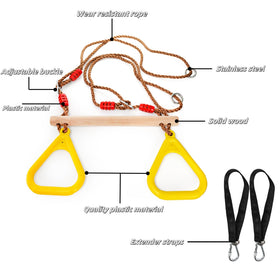 Covzoe Trapeze Bar frame-attachment allows easy mounting to frames, trees, or ceilings.