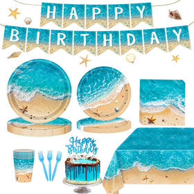 COWISARY beach party banner shows bright ocean vibes for a memorable celebration.