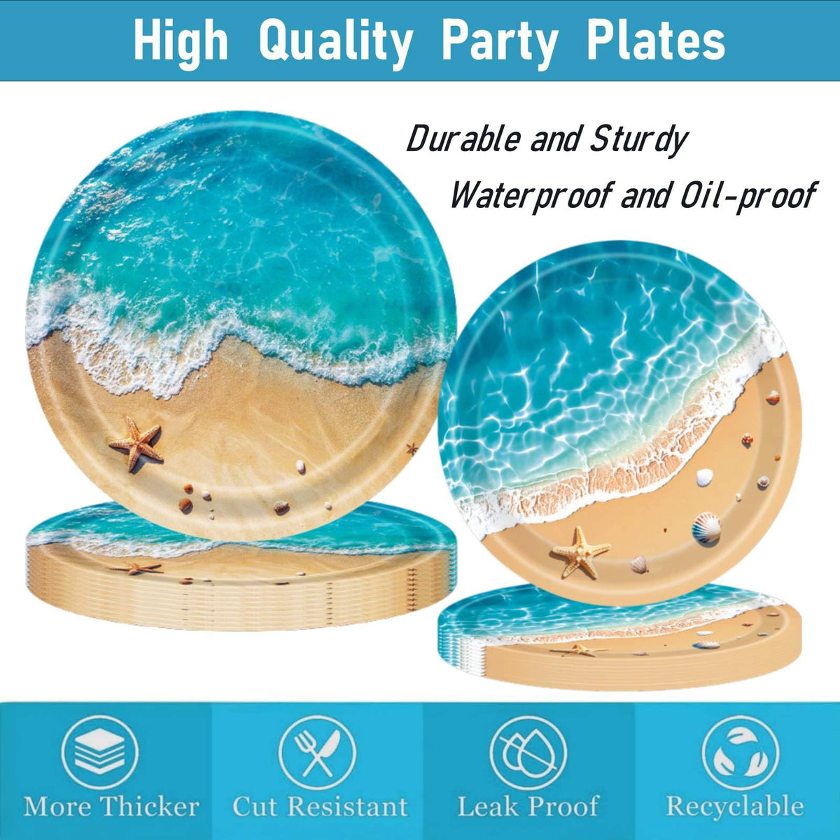 COWISARY beach party cake topper adds ocean charm to birthdays and poolside events.