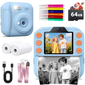 Coxlame Kids Camera Instant Print front view, compact design for travel