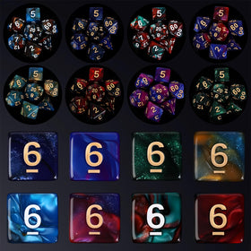 Coyeekn polyhedral dice set emphasizes D20, D12, D8 for diverse rolls.
