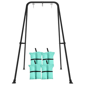 COZEER Swing Stand in outdoor backyard setting showing a sturdy base for kids swings