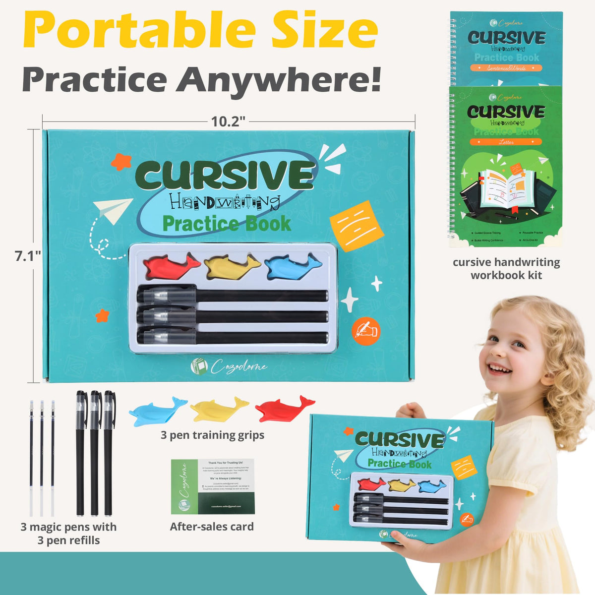 Cozodome portable workbook for on-the-go handwriting practice