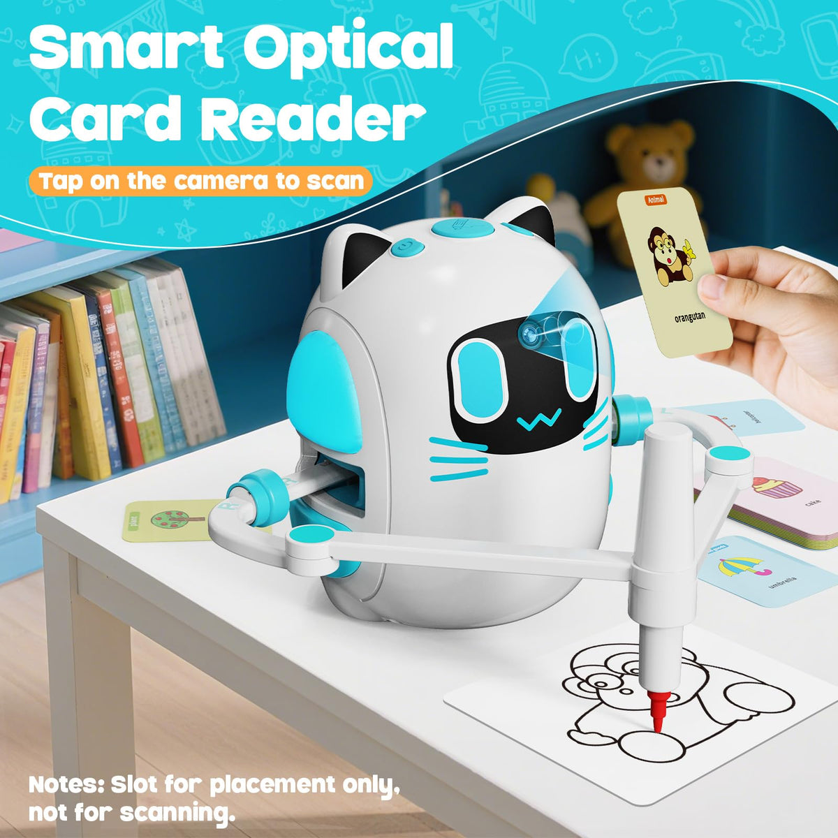 CozyBomB Drawing Robot offers 150 themed cards for creative challenges