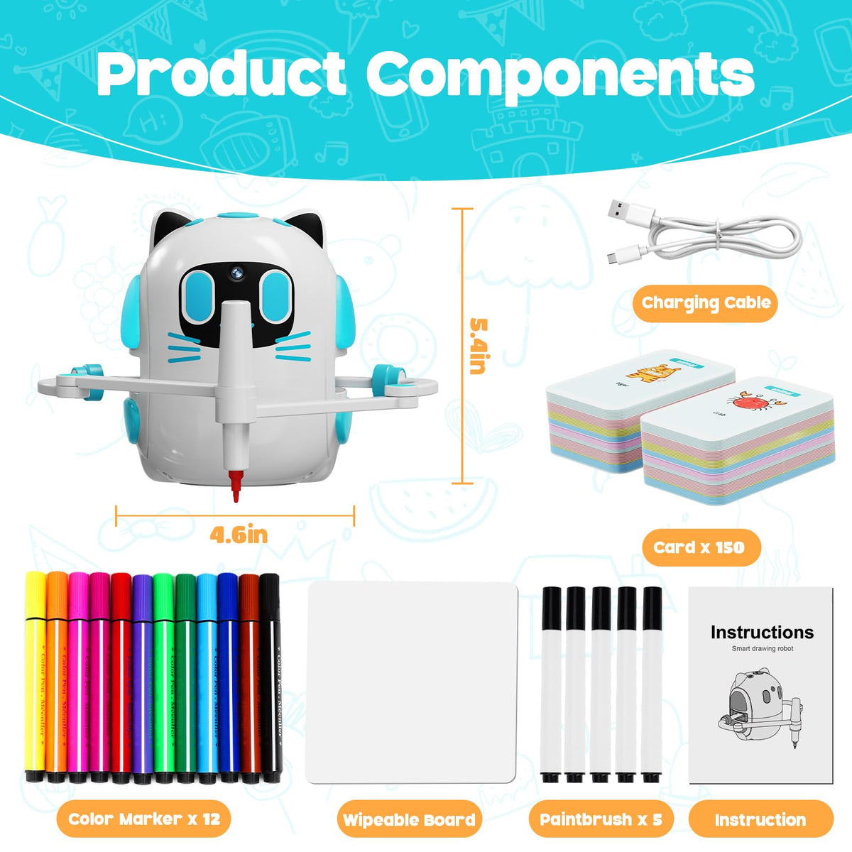 CozyBomB reusable drawing board makes cleanup quick and play seamless
