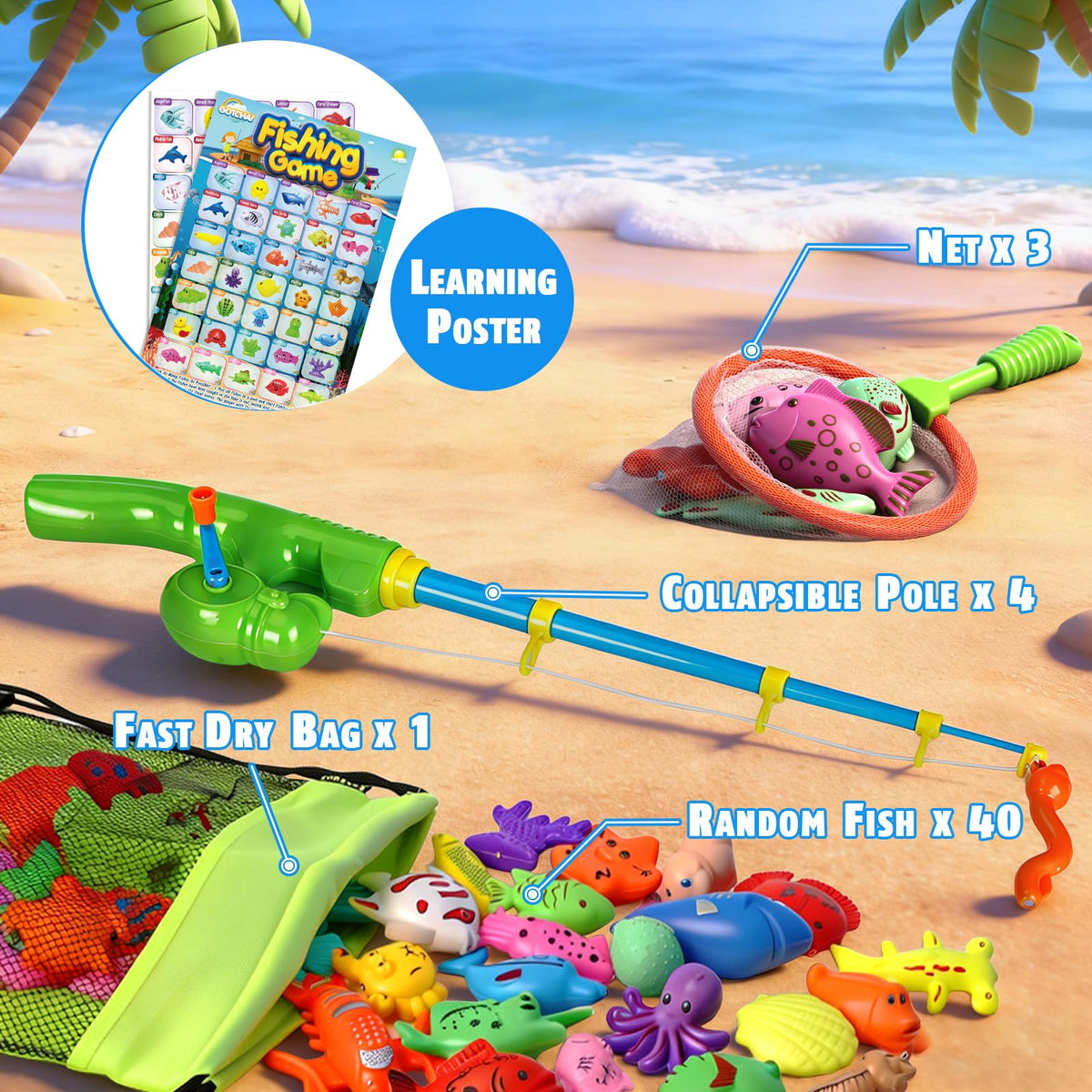 CozyBomB fishing nets ready for fast, engaging catch-and-release water play.